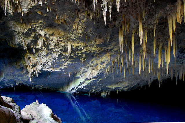 Gruta do Lago Azul – Mato Grosso do Sul, Brazil, was discovered by a local Indian in 1924. In its interior, after descending 100 meters, it is possible to see the...