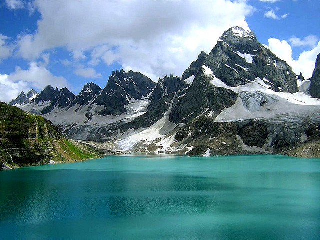 Chitta Katha Lake is a lake in the Neelum Valley, Kashmir region, Pakistan. It is located at an altitude of 4,100 meters in Karakoram Mountains.