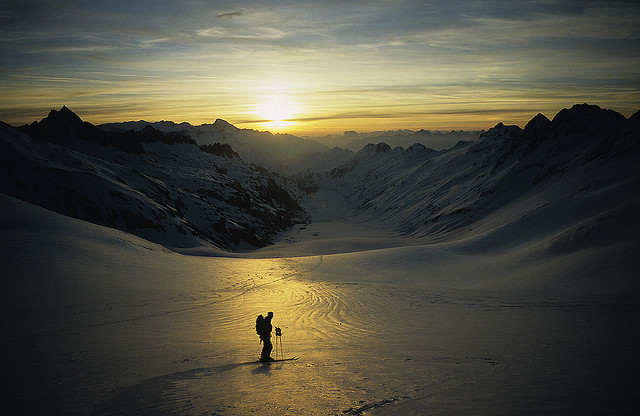 by Alpine Light & Structure on Flickr.Skiing on Oberaar Glacier in Bernese Alps, Switzerland.