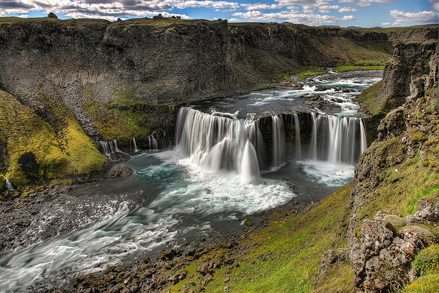 by sveinn71 on Flickr.Axlarfoss waterfall in southern Iceland.