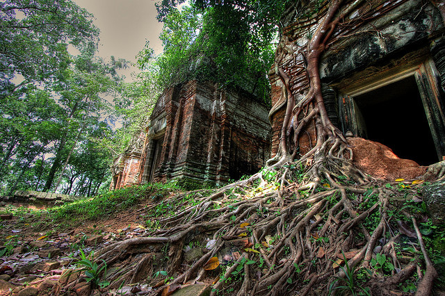 by Bob Lawlor on Flickr.Prasat Pram temples in Koh Ker, former capital of the khmer empire, Cambodia.