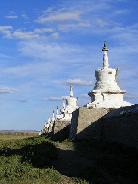 The great wall of Erdene Zuu Khiid, the oldest buddhist monastery in Mongolia