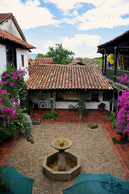 Beautiful houses in Villa de Leyva, Colombia