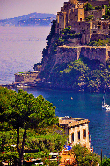 Castello Aragonese in Ischia, Gulf of Naples, Italy