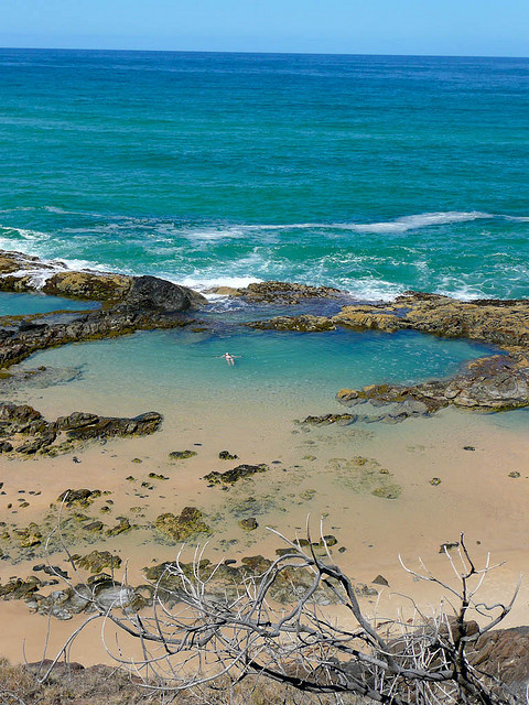 Champagne pools on Fraser Island, Queensland, Australia