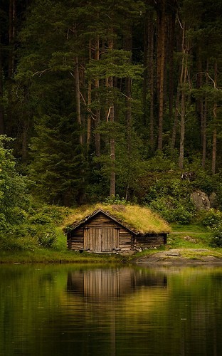 Grass Roofed Boathouse, Norway