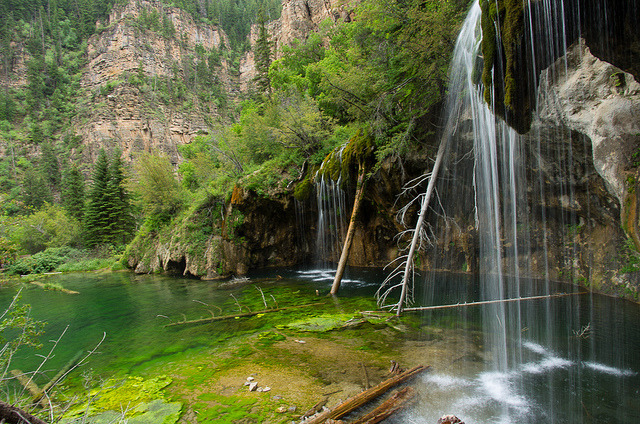 Waterfalls at Hanging Lake in Glenwood Canyon, Colorado, USA