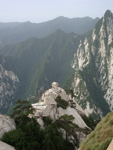 Xiaqi Pavilion in Hua Shan, the sacred mountain of Shaanxi Province, China