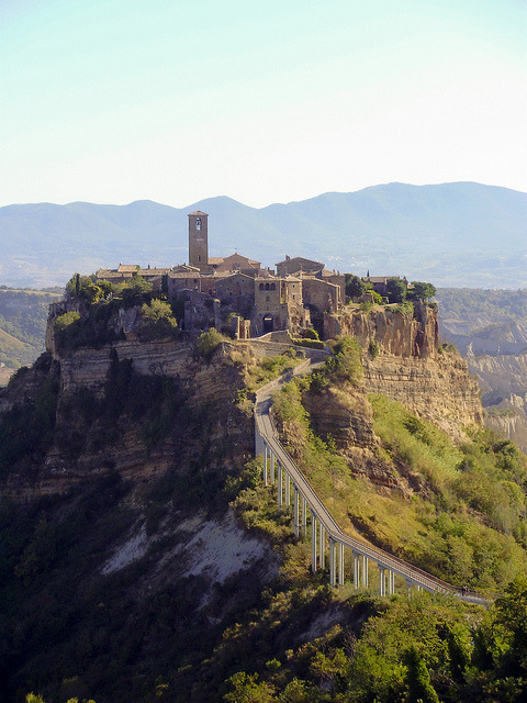 The hill town of Civita di Bagnoregio in Lazio, Italy